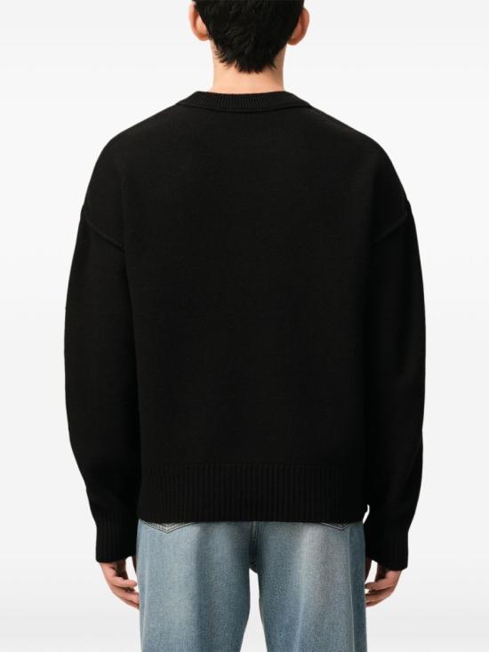 26FW 아미 빅 하트 울 크루넥 스웨터 UKS838 018 009 Black - AMI