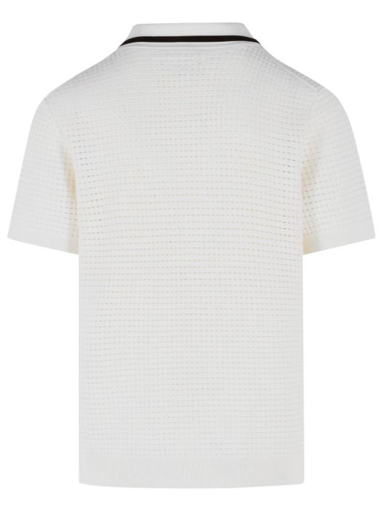26FW 카사블랑카 폴로 티셔츠 M AW26 KW 1480 01 MERINO WOOL WHITE - CASABLANCA