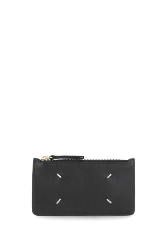 26FW 마르지엘라 스티치 레더 지퍼 카드 홀더 S56UI0143P4455T8013 Black