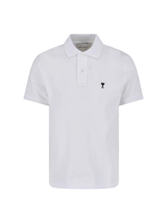 26FW 아미 스몰 하트 로고 폴로 티셔츠 HPL411 760100 White