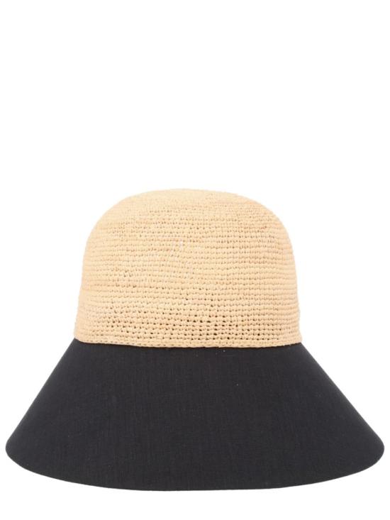 26SS 헬렌카민스키 블레이즈 린넨 라피아 캡 블레이즈 린넨 라피아 캡 HAT52299 NATURAL BLACK Neutrals