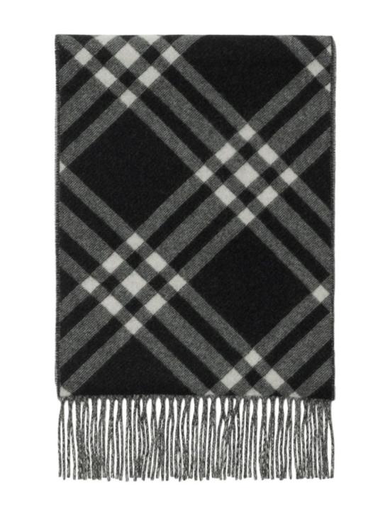 26FW 버버리 체크 캐시미어 스카프 8099650A1189 Black - BURBERRY
