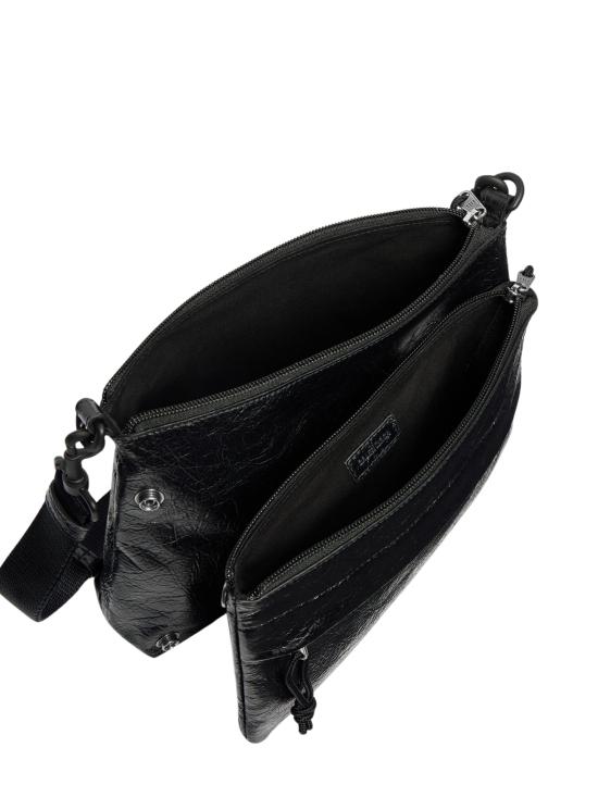 26FW 발렌시아가 익스플로러 더블 파우치 메신저 백 873182 1VG07 1000 BLACK DOM - BALENCIAGA
