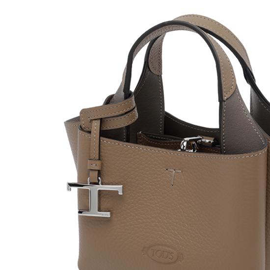 26FW 토즈 마이크로 토트백 XBWAPAFL000QRI 6L31 BROWN GREY DOM - TODS