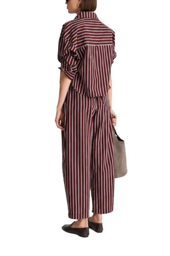  어피스 어파트 스트레이트 팬츠 Apiece Apart Everyday Pull On Pant Spice Multi Stripe - APIECE APART