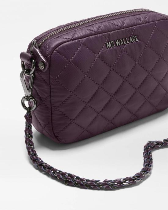  엠지 월리스 크로스백 Mz Wallace Mini Crosby Crossbody Bag Raisin - MZ WALLACE