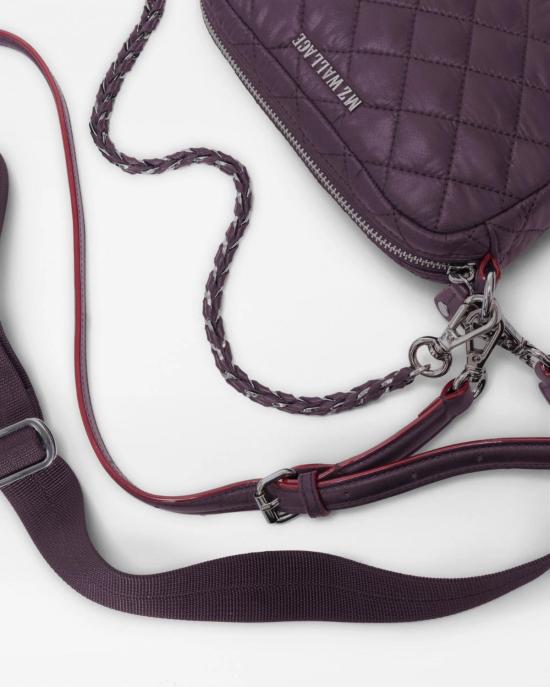  엠지 월리스 크로스백 Mz Wallace Mini Crosby Crossbody Bag Raisin - MZ WALLACE
