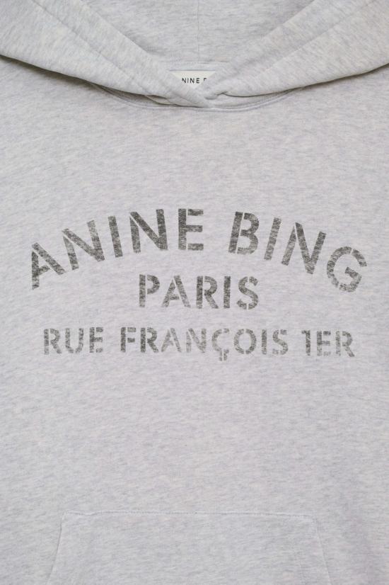  애니빙 후드 티셔츠 아니네 빙 하비 스웨트셔츠 파리 스텐실 - ANINE BING