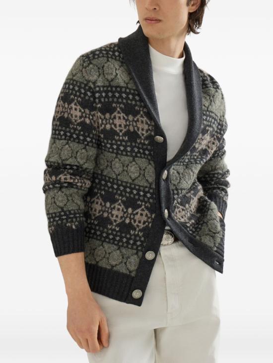  브루넬로 쿠치넬리 가디건 M22506306 CKJ14 CARBONE - BRUNELLO CUCINELLI