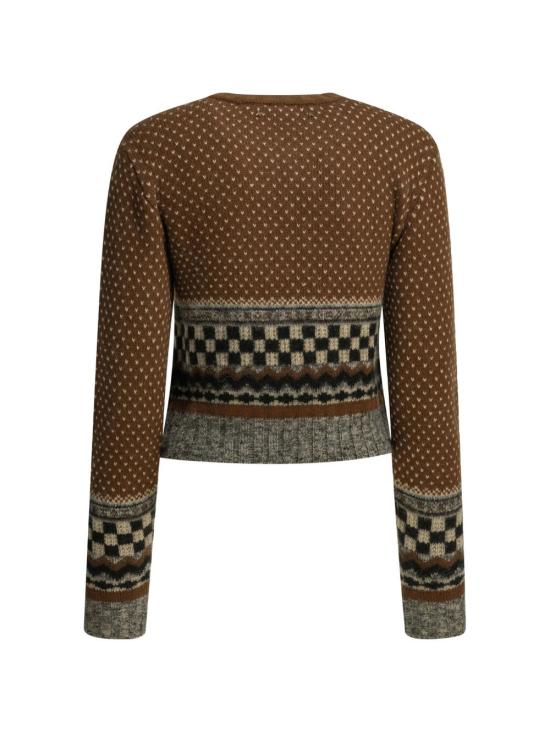 26FW 골든구스 스웨터 GWP01165 P00267555718 Brown black - GOLDEN GOOSE
