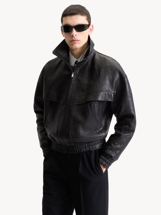 26FW 생로랑 가죽 자켓 847967 YCNF21000 Black - SAINT LAURENT
