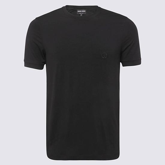 26FW 조르지오 아르마니 반팔 티셔츠 3GST52 SJP4ZUC99 Black