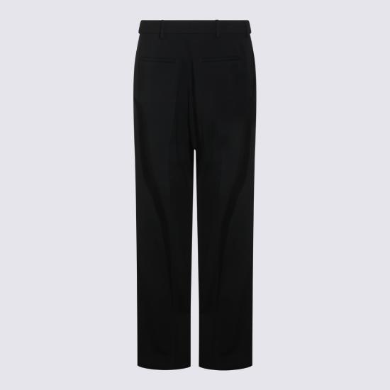 26FW 생로랑 플루이드 그레인 드 푸드르 포멀 슬랙스 A000O7 Y7E631000 BLACK - SAINT LAURENT