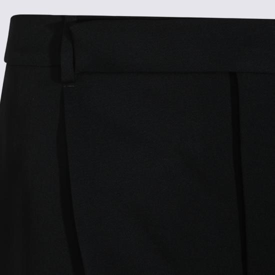 26FW 생로랑 플루이드 그레인 드 푸드르 포멀 슬랙스 A000O7 Y7E631000 BLACK - SAINT LAURENT