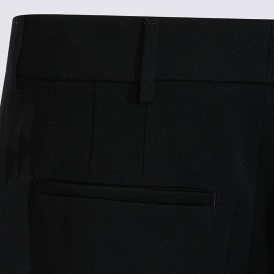26FW 생로랑 플루이드 그레인 드 푸드르 포멀 슬랙스 A000O7 Y7E631000 BLACK - SAINT LAURENT