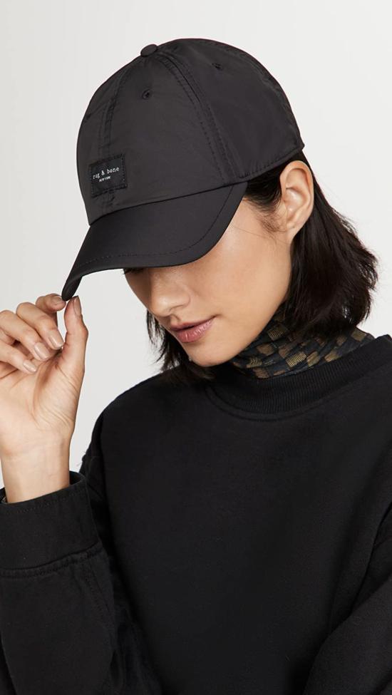  랙앤본 모자 Rag & Bone Addison 베이스볼 캡 블랙 - RAG & BONE