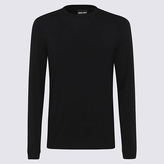 26FW 조르지오 아르마니 반팔 티셔츠 3GST51 SJP4ZUC99 Black