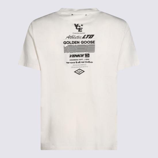 26FW 골든구스 반팔 티셔츠 GMP01220 P00262011560 HERITAGE WHITE - GOLDEN GOOSE