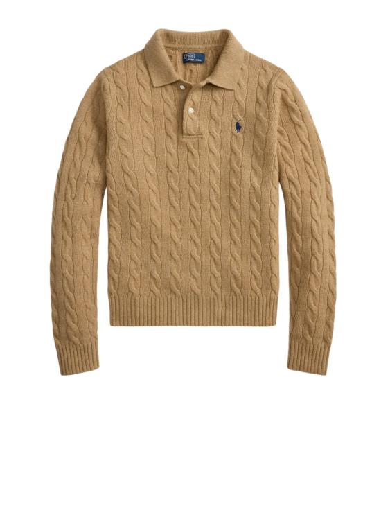 26FW 폴로 랄프로렌 케이블 폴로 니트 211 972132 002 COLLECTION CAMEL MELANGE