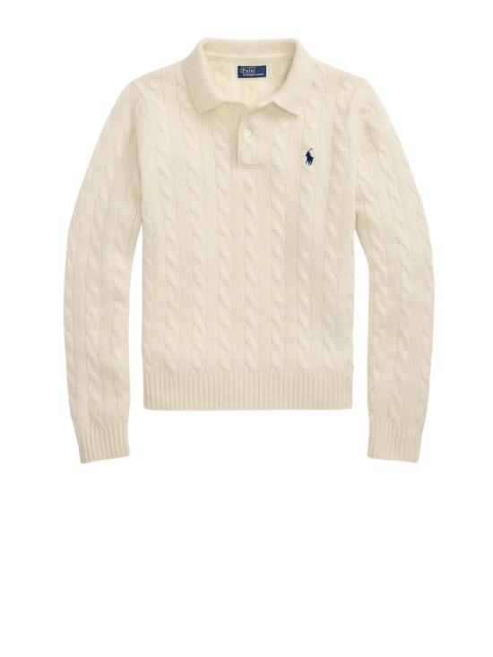 26FW 폴로 랄프로렌 케이블 폴로 니트 211 972132 001 AUTHENTIC CREAM