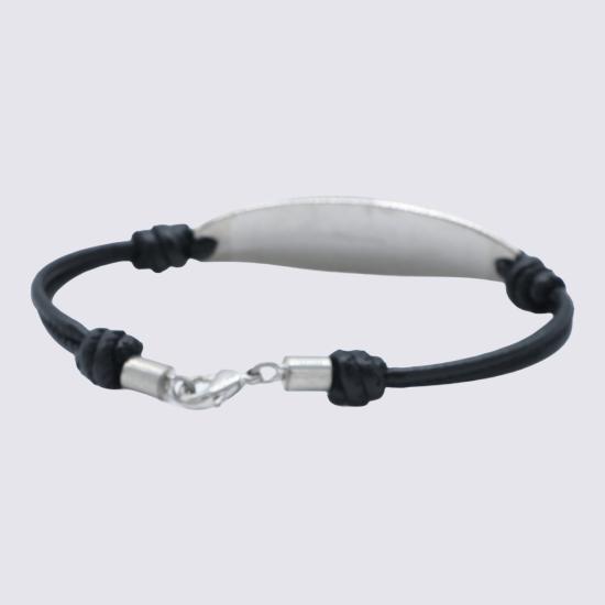 26FW 생로랑 브레이슬릿 A006XE BL44E1000 BLACK SILVER - SAINT LAURENT