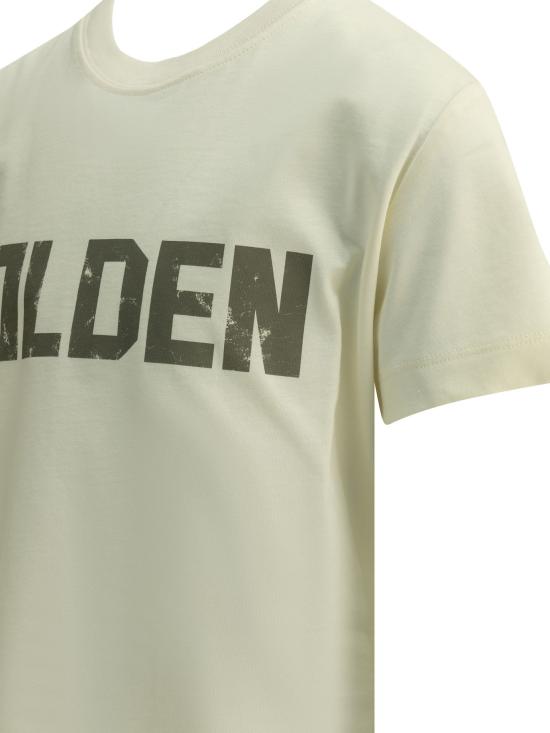 26FW [키즈] 골든구스 티셔츠 GKP02441P00268811560 White - GOLDEN GOOSE