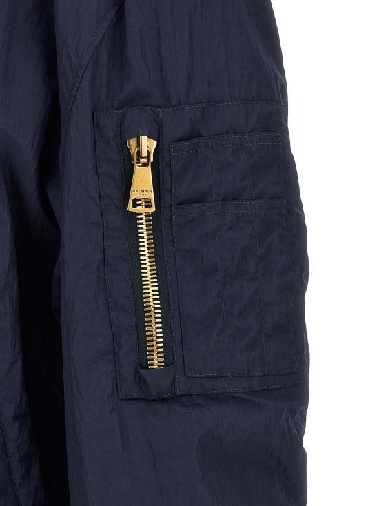 26FW 발망 봄버 자켓 HH1TFC55XM286DU Blue - BALMAIN