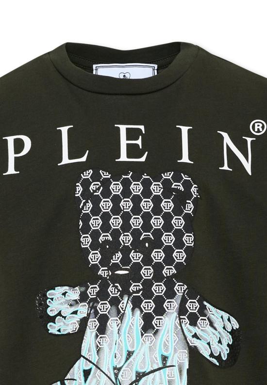 26SS [키즈] 필립 플레인 티셔츠 S6PHJBTH068 082 GREEN - PHILIPP PLEIN