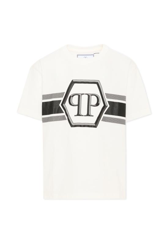 26SS [키즈] 필립 플레인 티셔츠 S6PHJBTH054 002 IVORY