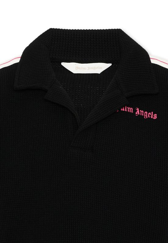 26SS [키즈] 팜앤젤스 폴로 셔츠 PGGB001S26JER001 110 BLACK - PALM ANGELS