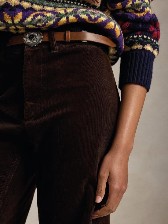 26FW 랄프 로렌 플레어 팬츠 Velluto a Coste Beaton Marrone의 Pantaloni 플레어 - RALPH LAUREN