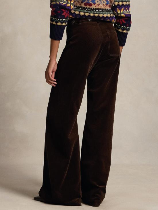 26FW 랄프 로렌 플레어 팬츠 Velluto a Coste Beaton Marrone의 Pantaloni 플레어 - RALPH LAUREN