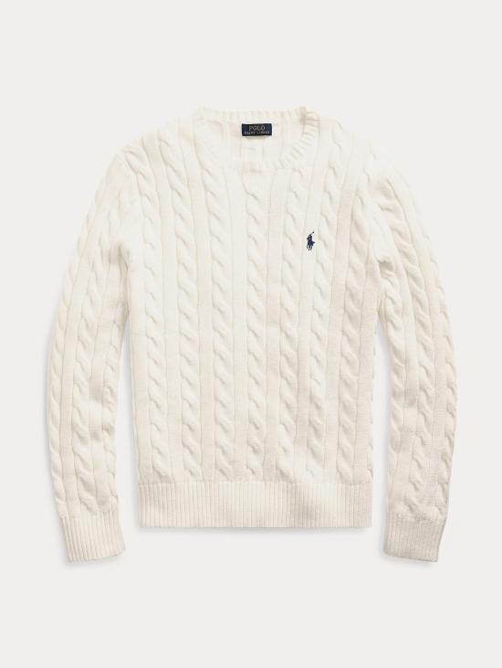 26FW 랄프 로렌 스웨터 말리아 아 트레체 인 코토네 크레마 - RALPH LAUREN
