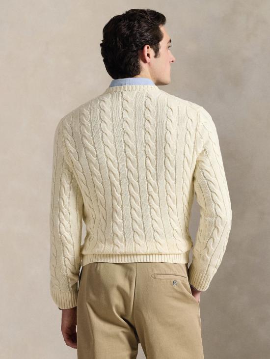 26FW 랄프 로렌 스웨터 말리아 아 트레체 인 코토네 크레마 - RALPH LAUREN