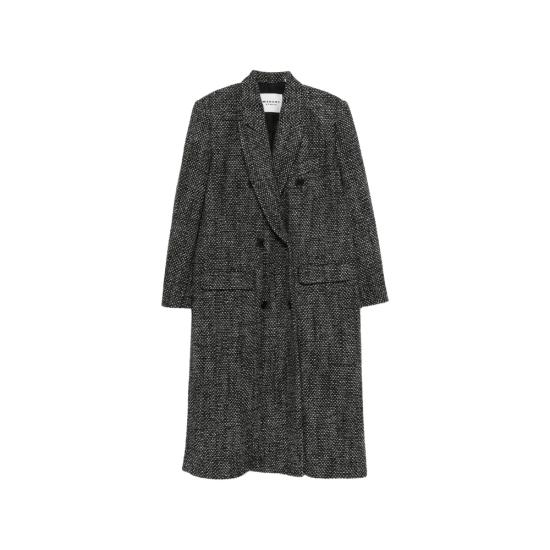 26FW 이자벨마랑에뚜왈 코트 D3E02E MA0566FA 02AN GREY BLACK
