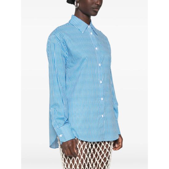 26FW 더프랭키샵 셔츠 PERI COTTON BLUE BLUE WHITE - THE FRANKIE SHOP