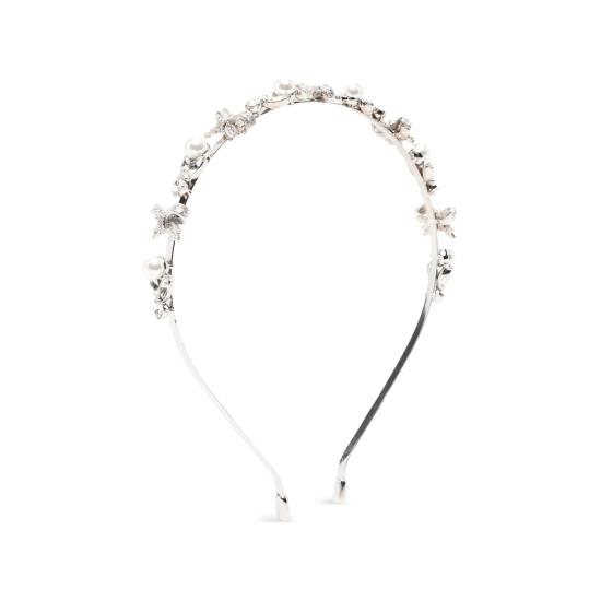 26FW 셀프 포트레이트 헤어 액세서리 AW26 605H SL SILVE SILVER WHITE