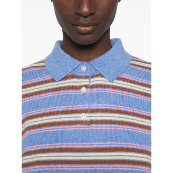 26FW 게스트 인 레지던스 폴로 티셔츠 W43810JL COLLEGIATE BLUE BLUE BROWN - GUEST IN RESIDENCE