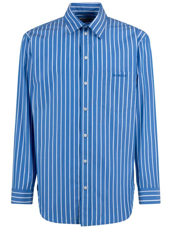 26FW 발렌시아가 긴팔 셔츠 A001ZI TUM31 4640 BLUE WHITE