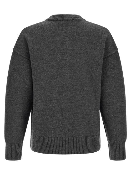 26FW 아미 빅 하트 울 크루넥 스웨터 UKS838018084 Gray - AMI