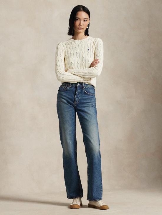 26FW 랄프 로렌 스웨터 캐시미어 크레마 소재의 Maglia Linea Dritta a Trecce - RALPH LAUREN