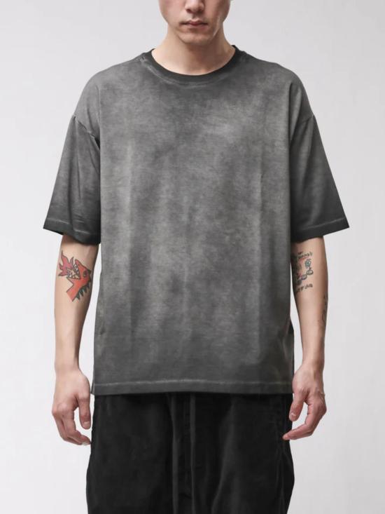 26FW 톰크롬 반팔 티셔츠 MTS986 COLDDYEGREY - THOM KROM