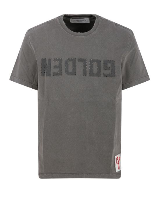 26FW 골든구스 골든 로고 프린트 반팔 티셔츠 GMP01220 P000671 35479 DUSTY OLIVE