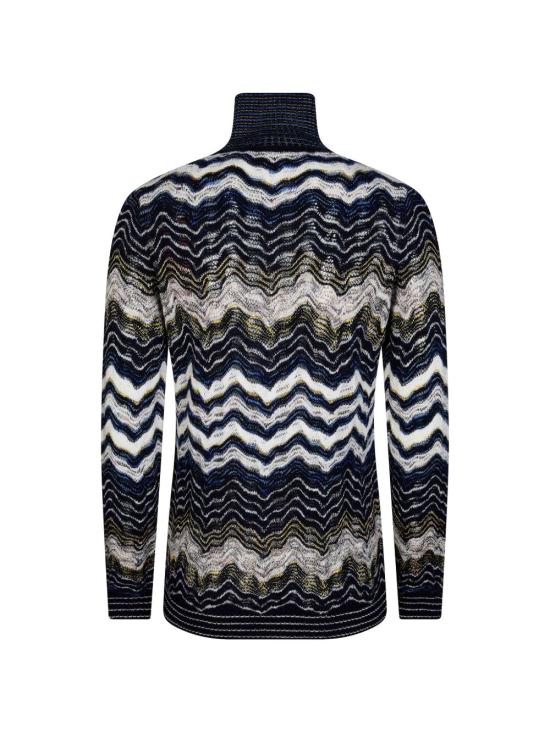 26FW 미소니 폴로 티셔츠 DS26WN0C BK01KLS72RK NAVY - MISSONI