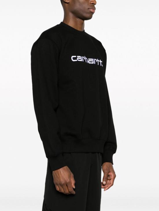 26FW 칼하트 WIP 로고 스웨트셔츠 I030546 0D2XX BLACK - CARHARTT WIP