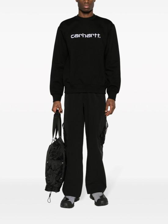 26FW 칼하트 WIP 로고 스웨트셔츠 I030546 0D2XX BLACK - CARHARTT WIP