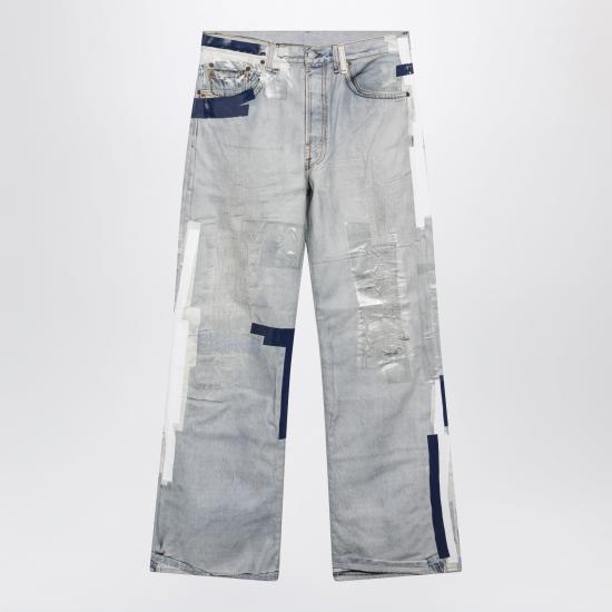 26FW 아크네 스튜디오 트롱프뢰유 테이프 데님 팬츠 BK0783DE Light blue - ACNE STUDIOS