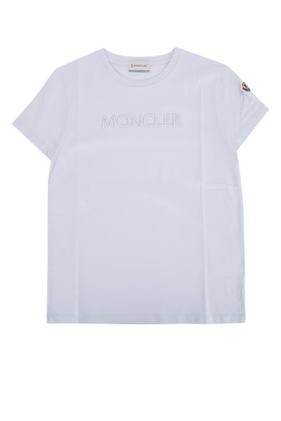 26FW [키즈] 몽클레어 티셔츠 L29548C0001889AT9 90J WHITE