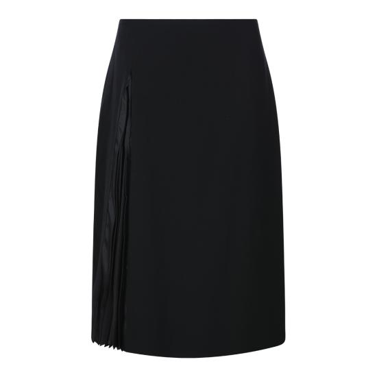 26FW 질샌더 미디 스커트 J02MA0402 J40356001 BLACK