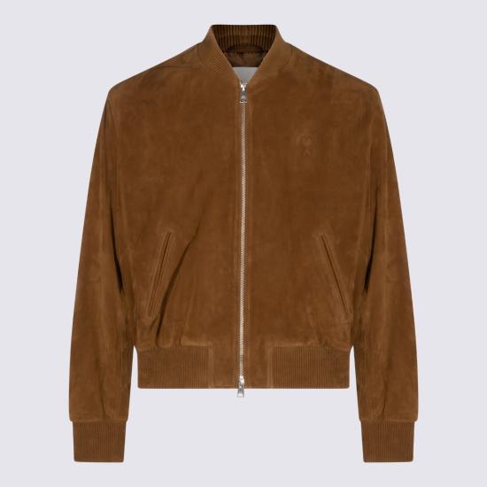 26FW 아미 가죽 자켓 HJK152 LH0059282 TABAC - AMI